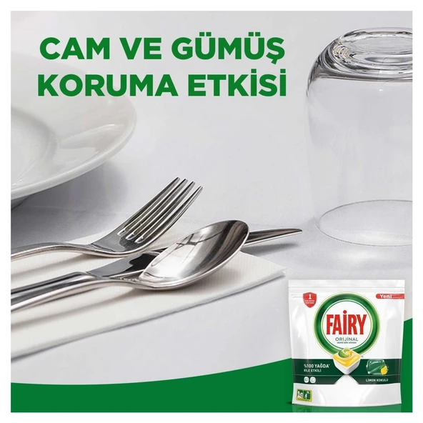 Fairy Hepsi Bir Arada 280 Yıkama Bulaşık Makinesi Deterjanı Kapsülü Limon Kokulu 140x2 - 6