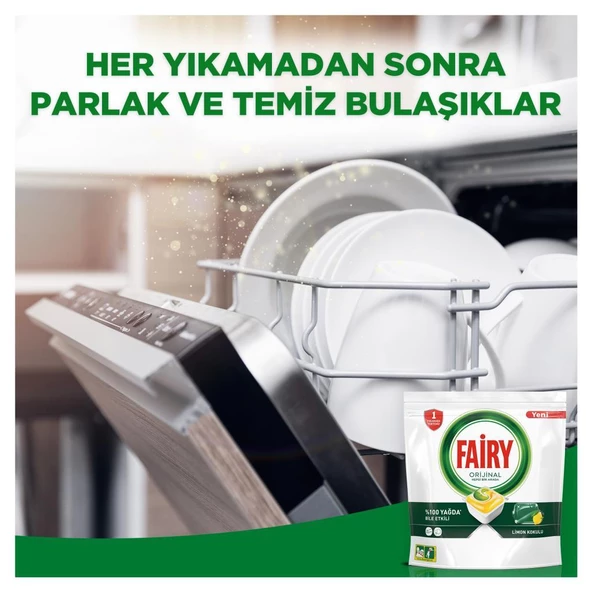 Fairy Hepsi Bir Arada 280 Yıkama Bulaşık Makinesi Deterjanı Kapsülü Limon Kokulu 140x2 - 7