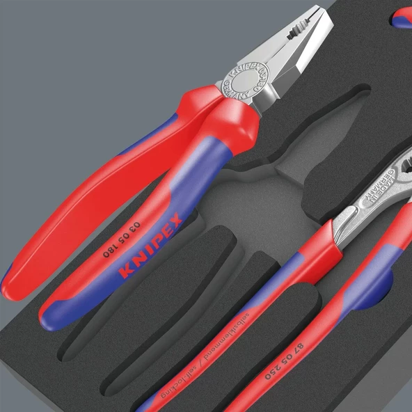 Wera 9780 Knipex Kombine Pense, Yan Keski, Cobra Fort Pense Seti 05150180001 - 2