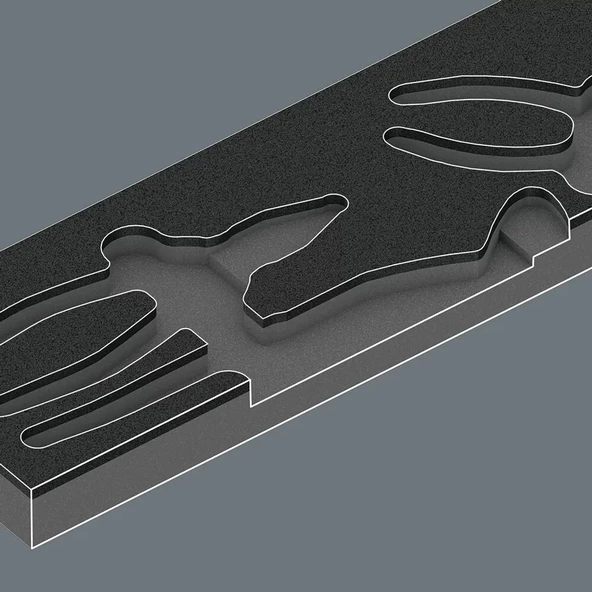 Wera 9780 Özel Kesim Süngerli KNIPEX Pense Set 1 - 3