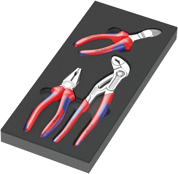 Wera 9780 Knipex Kombine Pense, Yan Keski, Cobra Fort Pense Seti 05150180001