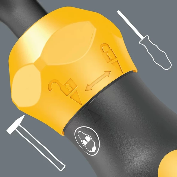 Wera Kraftform Kompakt 900 Endüstriyel Darbeli Tornavida Seti 05018110001 - 6