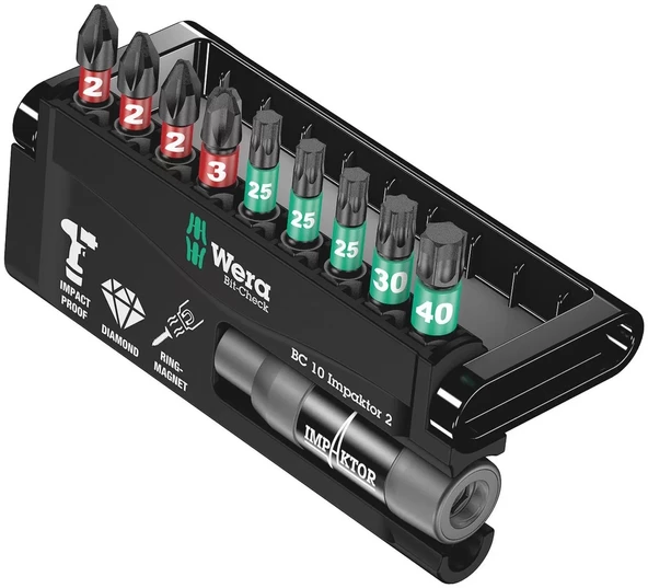 Wera Bit-Check 10 impaktor Bits Set 05057682001