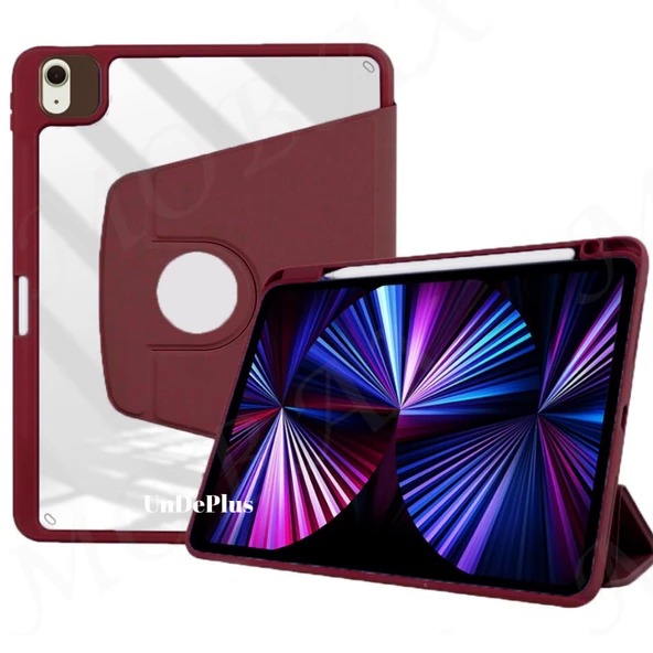 Apple iPad Air 4/5. Nesil 10.9 Kılıf Termik Kalem Bölmeli Dönebilen Standlı Kılıf (10.Nesil Değildir) - 2