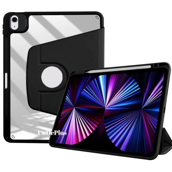 Apple iPad Air 4/5. Nesil 10.9 Kılıf Termik Kalem Bölmeli Dönebilen Standlı Kılıf (10.Nesil Değildir) - 3