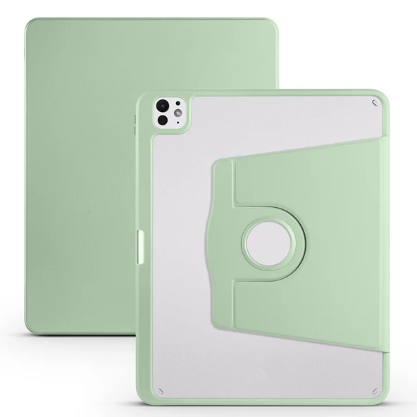 Apple iPad Pro 12.9 6. 5. Nesil Kılıf Termik Kalem Bölmeli Dönebilen Standlı Kılıf Smart A2436-37-61-62 A2764-66 A2378-79 - 2