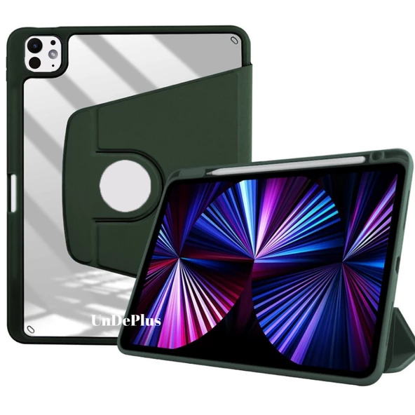 Apple iPad Pro 11 1. 2. Nesil Kılıf Termik Kalem Bölmeli Dönebilen Standlı Case Smart A2228-30-31 A2068-13 A1980-34-79