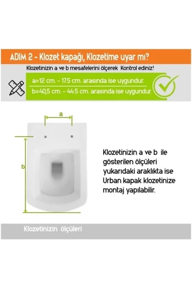 Klozet Kapağı Karen,Nero,Basic Model Sök Tak Özellikli Soft Klozet Kapak - 5