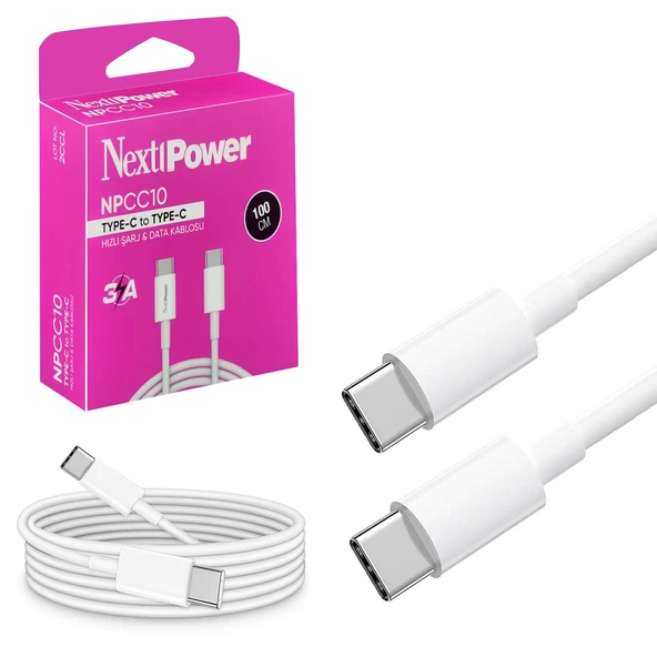Next Şarj Data Kablosu Type-C To Type-C 1Mt 3A Np-Cc10
