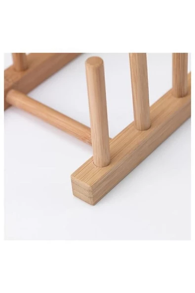 IKEA Ostbıt 27,5 Cm Bambu Tabaklık - Tabak Standı Ahşap - 2
