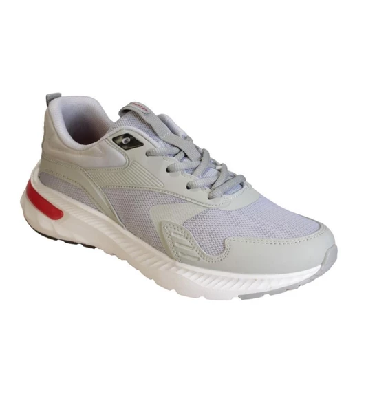 KİNETİX Erkek Gri Siyah Fileli Sneaker Spor Yürüyüş Ayakkabısı - 4