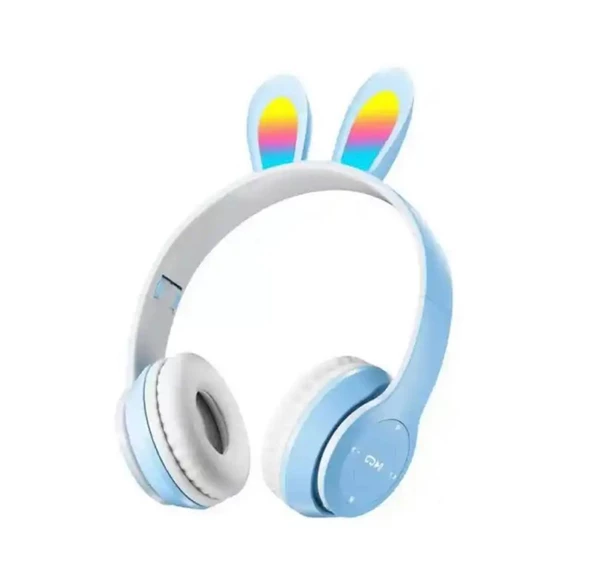Bluetooth Kulaklık P47R Tavşan Kulaklık Rgb Işıklı Çocuk Kulaklık - 6