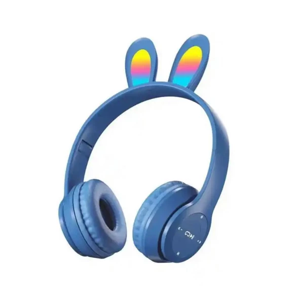 Bluetooth Kulaklık P47R Tavşan Kulaklık Rgb Işıklı Çocuk Kulaklık - 2
