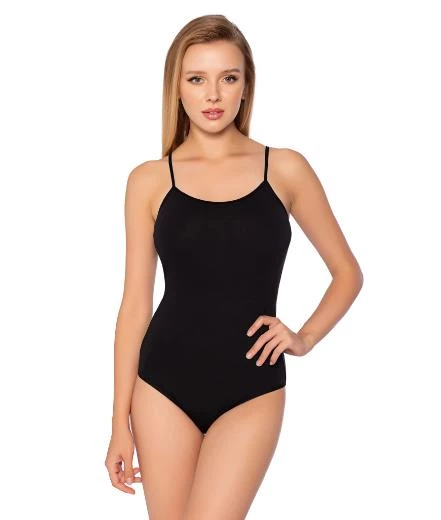 Gümüş Bayan İp Askılı Çıtçıtlı Body Likralı Body - 3
