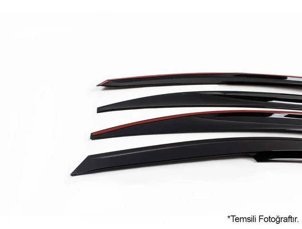 SunPlex Fiat Egea HB/Sedan Cam Rüzgarlığı 4 parça 2016 ve Sonrası - Resim 3