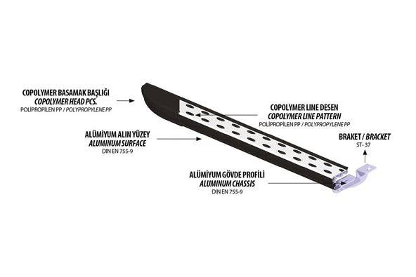 OMSA VW Caddy Dot Line Arka Koruma 2003-2020 Arası - 7