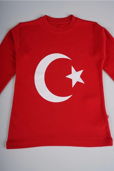 23 NİSAN 19 MAYIS 29 EKİM ATATÜRK TÜRK BAYRAKLI BASKILI MANŞETLİ UZUN KOL PAMUK TİŞÖRT SWEAT - 11