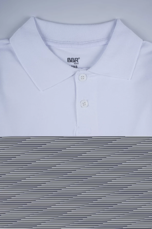 KISA KOL POLO YAKA BEYAZ LAKOS OKUL TİŞÖRTÜ - 9