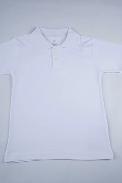 KISA KOL POLO YAKA BEYAZ LAKOS OKUL TİŞÖRTÜ - 12