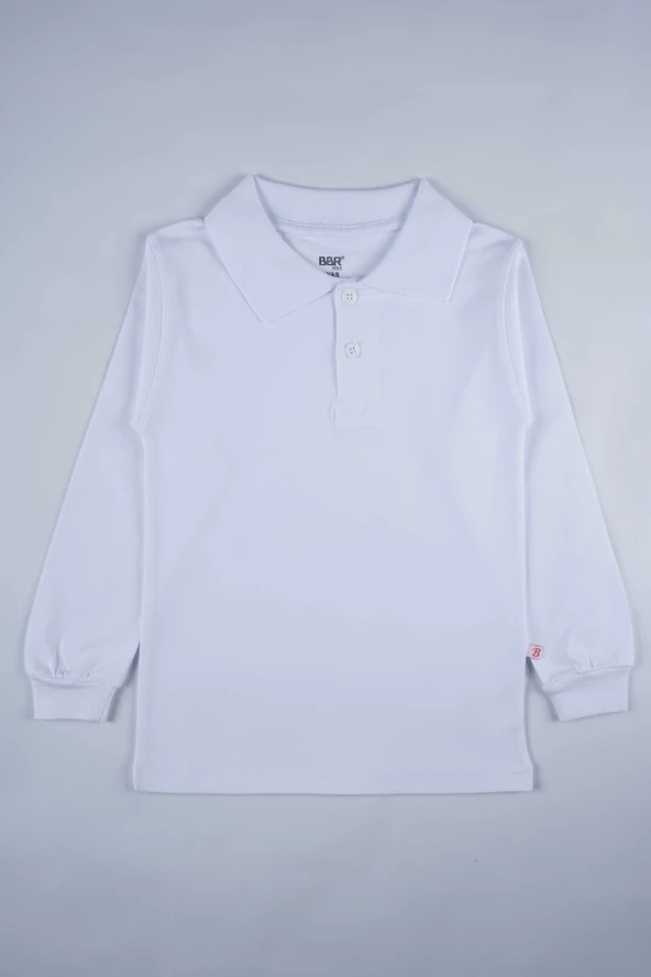 KISA KOL POLO YAKA BEYAZ LAKOS OKUL TİŞÖRTÜ