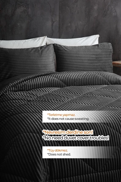 Sherpa Çift Taraflı Yorgan Seti ( Uyku Seti ) Çift kişilik 3 Parça - 12