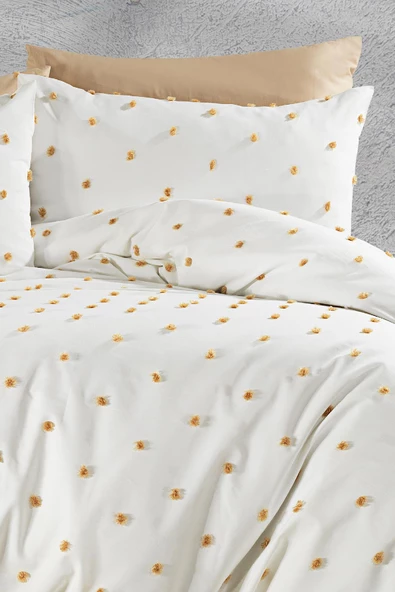 %100 Pamuk Paint Çift Kişilik Nevresim Takımı Seti (6 Parça) - 2