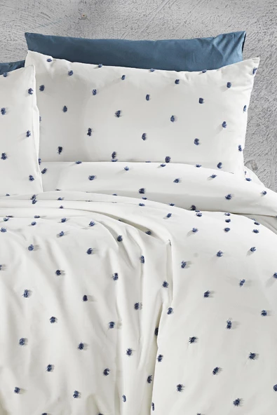 %100 Pamuk Paint Çift Kişilik Nevresim Takımı Seti (6 Parça) - 7