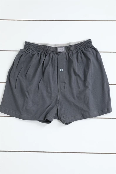 Erkek Gri Penye Düz Boxer 6 Lı - 4
