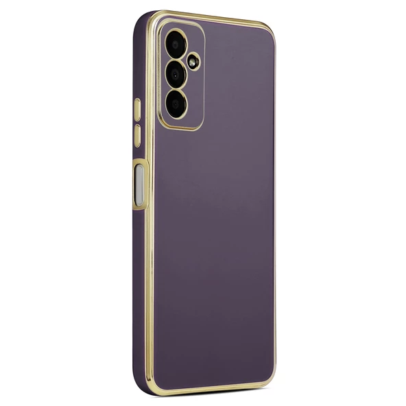 Galaxy M23 Kılıf Zore Bark Kenarları Altın Renk Kılıf - Resim 6