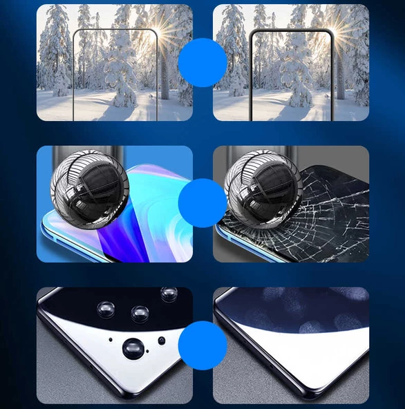 Galaxy S23 Uyumlu Tam Yapışan Eğimli Cam Ekran Koruyucu - 8