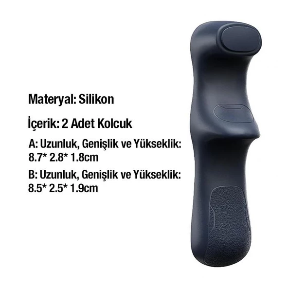 Polham Tüm Tabletlere Uyumlu 2 Adet Parmak Tutucu Oyun Kolu, Yapışkanlı Silikon Gamer Tablet Kolu - 4