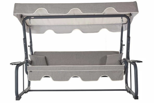 Rubus 4 Kişilik Bahçe Balkon Teras Salıncağı - Kırçıllı Gri - 2