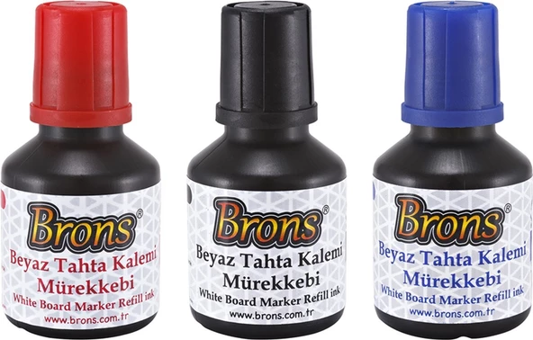 Brons Doldurulabilir Tahta Kalemi Mürekkebi 30 ml 3lü Set