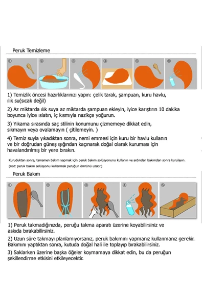 Bebek Sarısı Uzun Fiber Sentetik Perçemli Peruk - 2