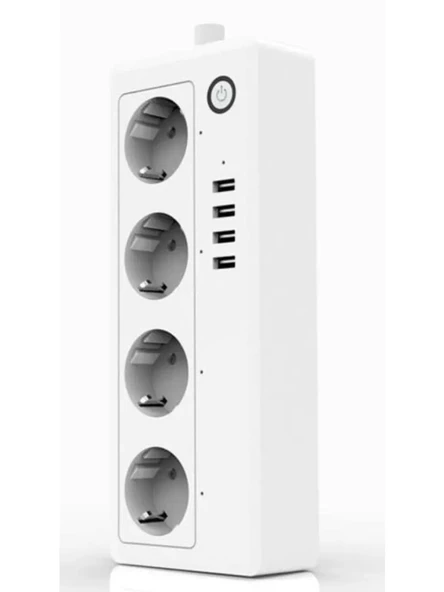 Fulltech Fsm3 Akım Korumalı 1.5m 4 Lü 4xUsb Wifi Telefon Kontrollü Akıllı Priz - 5