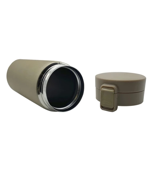 Tek El Bas Iç Paslanmaz Çelik Termos 380 Ml Seyehat Mug Sızdırmaz Çift Katmanlı Snape Filtreli - 5