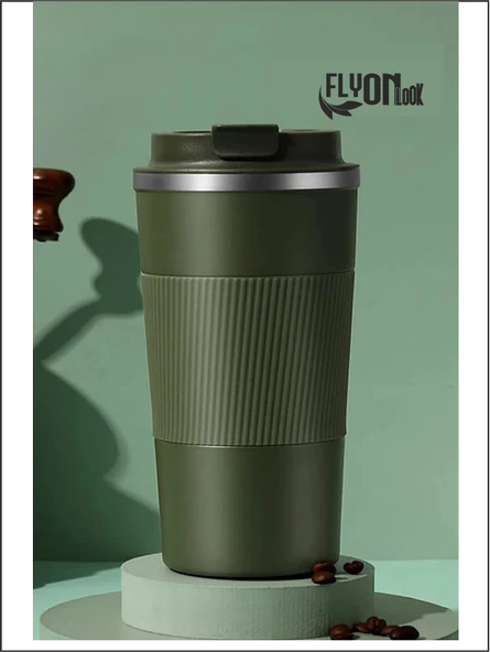 Çift Katmanlı Paslanmaz Çelik Sızdırmaz Termos Bardak 500 Ml Kupa Araç Kahve Çay Termos -549 - 2
