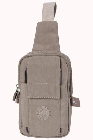 M 229 Mega Bag Krinkıl Kumaş Unisex Küçük Omuz, Göğüs Askılı Çanta, Telefonluk - 2