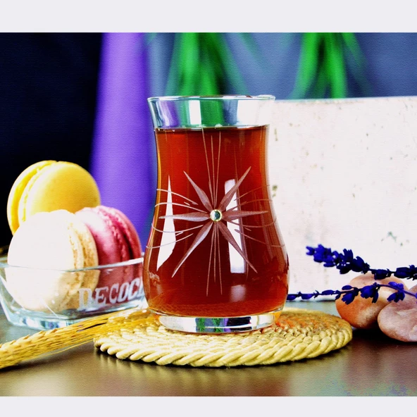 Decocia Nevasia 6 Kişilik 12 Parça Çay Seti 170cc Mira Desenli - Resim 6