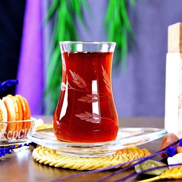 Decocia Nevasia 6 Kişilik 12 Parça Çay Seti 170cc Sürgün Desenli - 3