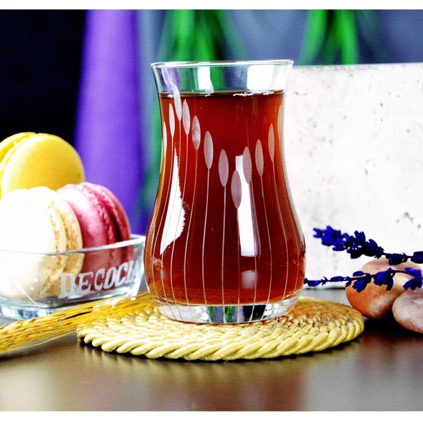 Decocia Nevasia 6 Kişilik 12 Parça Çay Seti 170cc Vega Desenli - Resim 2