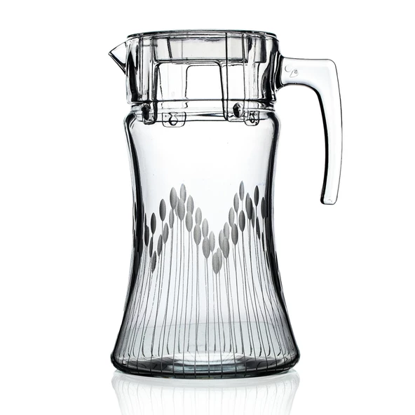 Decocia 1400cc Karabağ Kesme Cam Sürahi Vega Desenli - Resim 2