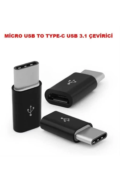 Usb 3.1 Type-C to Mikro Usb Şarj Çevirici Dönüştürücü Adaptör