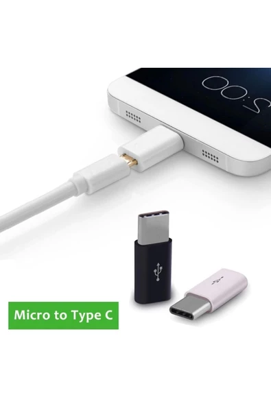 Usb 3.1 Type-C to Mikro Usb Şarj Çevirici Dönüştürücü Adaptör - 8