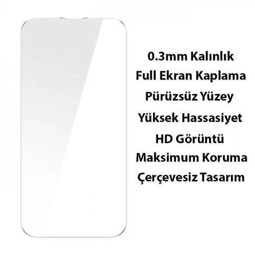 Baseus iPhone 14 Pro Max Magsafe Silikon Kılıf ve Full Kaplama Kırılmaz Ekran Koruyucu Sararmaz Kılıf - 5