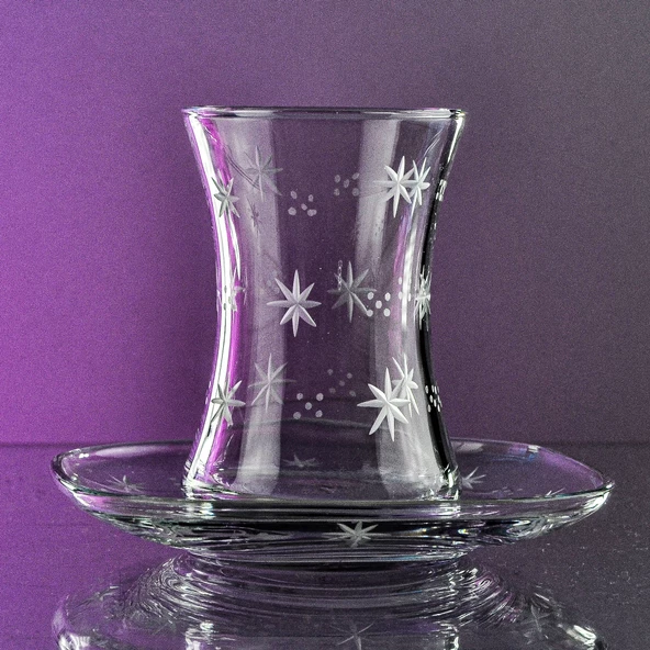 Decocia Nazen 12 Kişilik 24 Parça Çay Seti 175cc Sema Desenli - Resim 4