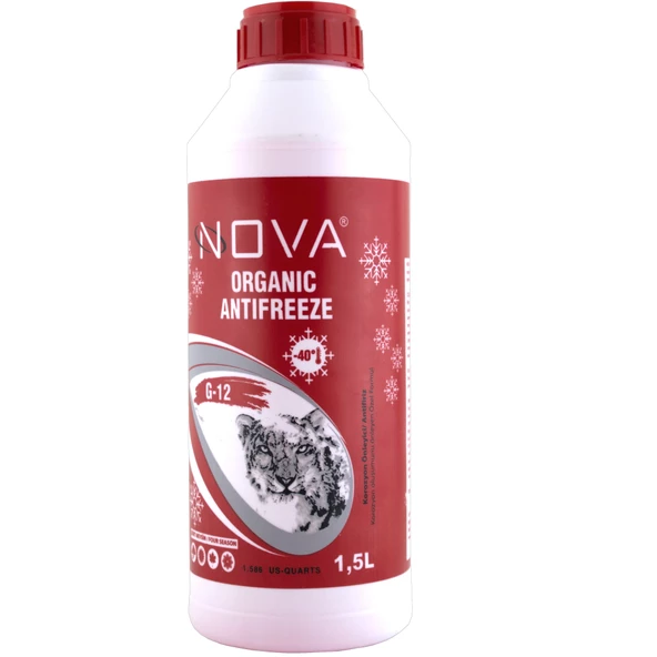 Nova -40 Derece Organik Kırmızı G12 Antifriz 1.5Litre