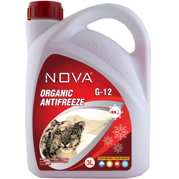 Nova ULTRA -25 Derece Organik Kırmızı Antifriz 3 Litre