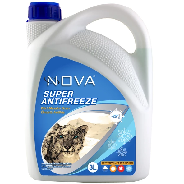 Nova ULTRA -25 Derece 3 Litre Kullanıma Hazır Yeşil Antifriz