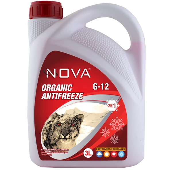 Nova -25 Derece Organik Kırmızı Antifriz 3 Litre (2 ADET) - 2